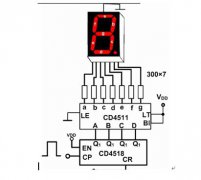 CD4511 һƬ CMOS BCD/7 / LED ܣʾ BCD 롪߶ BCDתơ߶뼰ܵCMOS·ṩϴֱLEDܡ cd4511ԭ