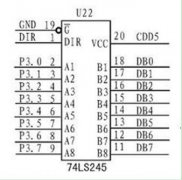 ڽӿڵ·У LM320160CCW ҺʾģΪ 5 V 磬ƬΪ 3.3 V 磬Բܼ򵥵ı˴һҪƽ Ϊһ LCD Ϳӿڵ·ͼ ѡ 741S245 ΪڵƬż 5 V 裬