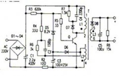 õԴԼʽ񵴵·ѹϽѹͨе 220V  D1~D4 ʽ C1 ˲Լ 260V ֱѹ R3  R5 ѹ Q ĸ L1  b 磨 b ѹѹ D5  Q ܵͨѹ T 