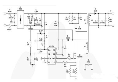 TRIAC调光LED驱动器电路图