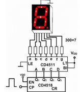 CD4511 һƬ CMOS BCD  /7  /  LED ܣʾ BCD 롪߶  BCD תơ߶뼰ܵ CMOS ·ṩϴֱ LED ܡ  cd4511 