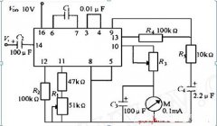 CD4046 ͨõ CMOS ໷ɵ·صǵԴѹΧΪ 3V  18V 迹 ( Լ 100M  ) ̬СƵ f0 Ϊ 10kHz ¹ĽΪ 600  W ΢ ƵʼñָʾƵʵĸߵ͡ R1  47k ̶ 51k 